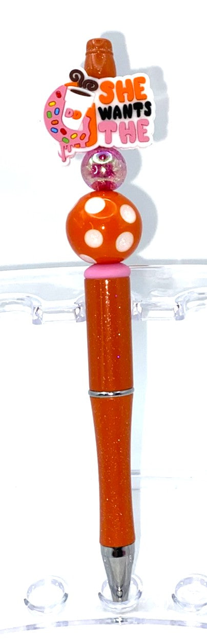 Dunkin She Wants The D Coffee Beaded Pen