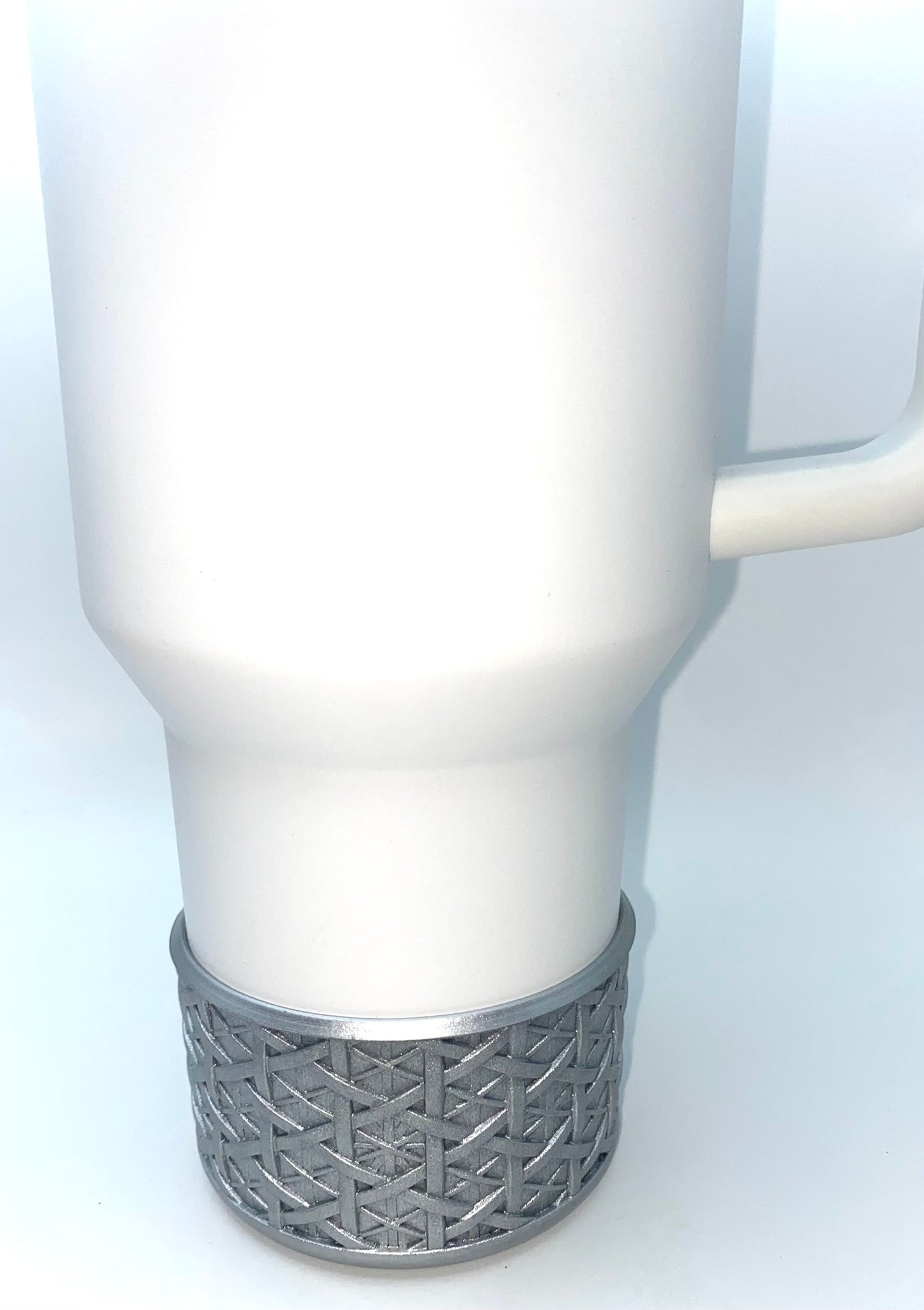 Silver Metallic Woven Stanley Tumbler Boot Sleeve #23