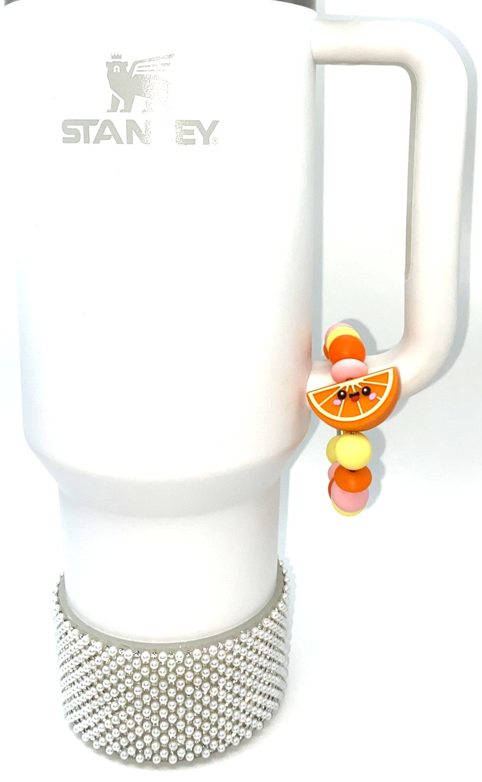Smiling Orange Slice 3D Stanley Tumbler Cup Handle Charm