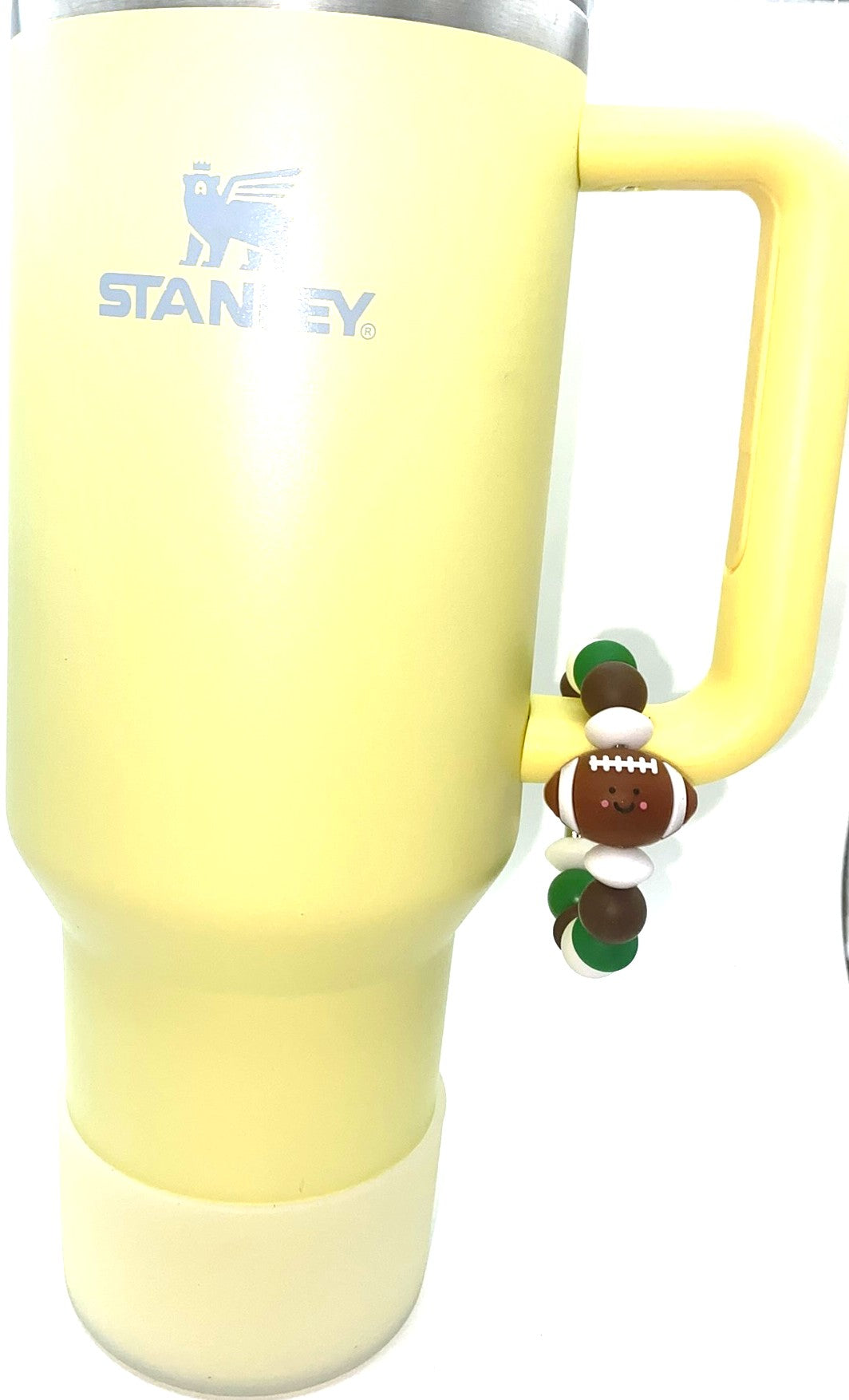 Smiling Football Stanley Tumbler Cup Handle Charm