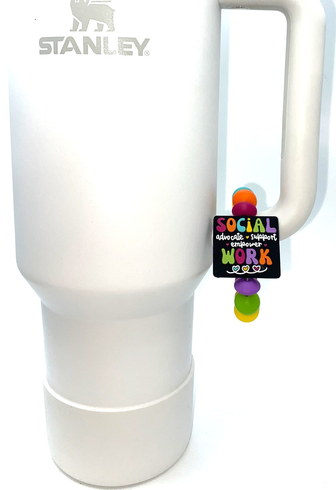 Social Work Advocate Support Empower Stanley Tumbler Cup Handle Charm