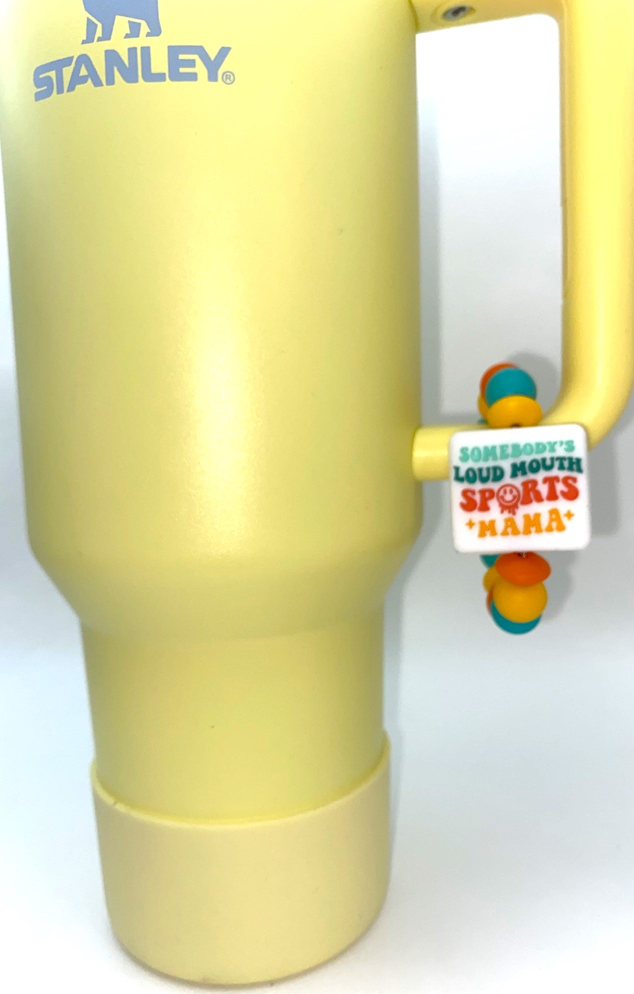 Somebody's Loud Mouth Sports Mama Stanley Tumbler Cup Handle Charm
