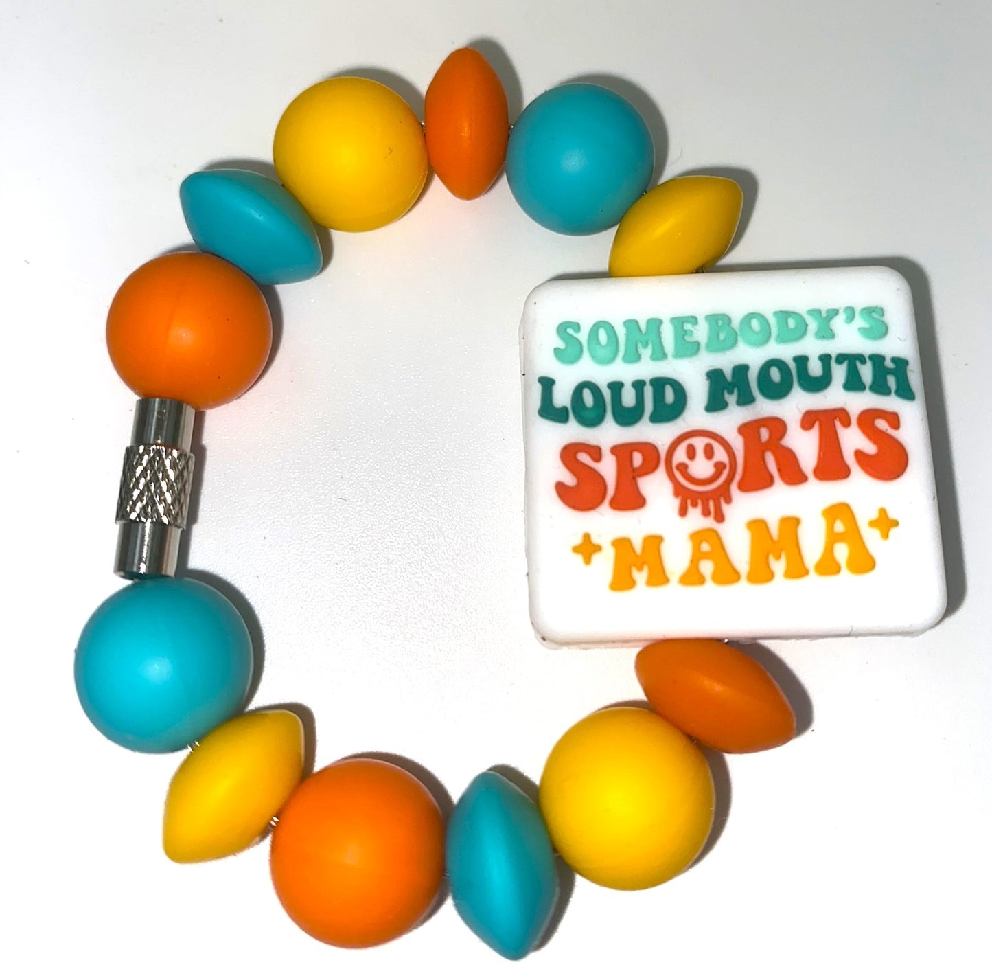 Somebody's Loud Mouth Sports Mama Stanley Tumbler Cup Handle Charm