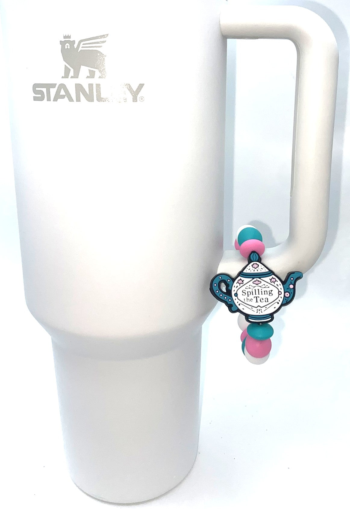 Spilling The Tea Stanley Tumbler Cup Handle Charm