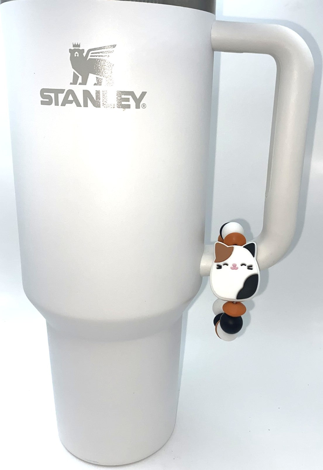 Squish Calico Cat Stanley Tumbler Cup Handle Charm