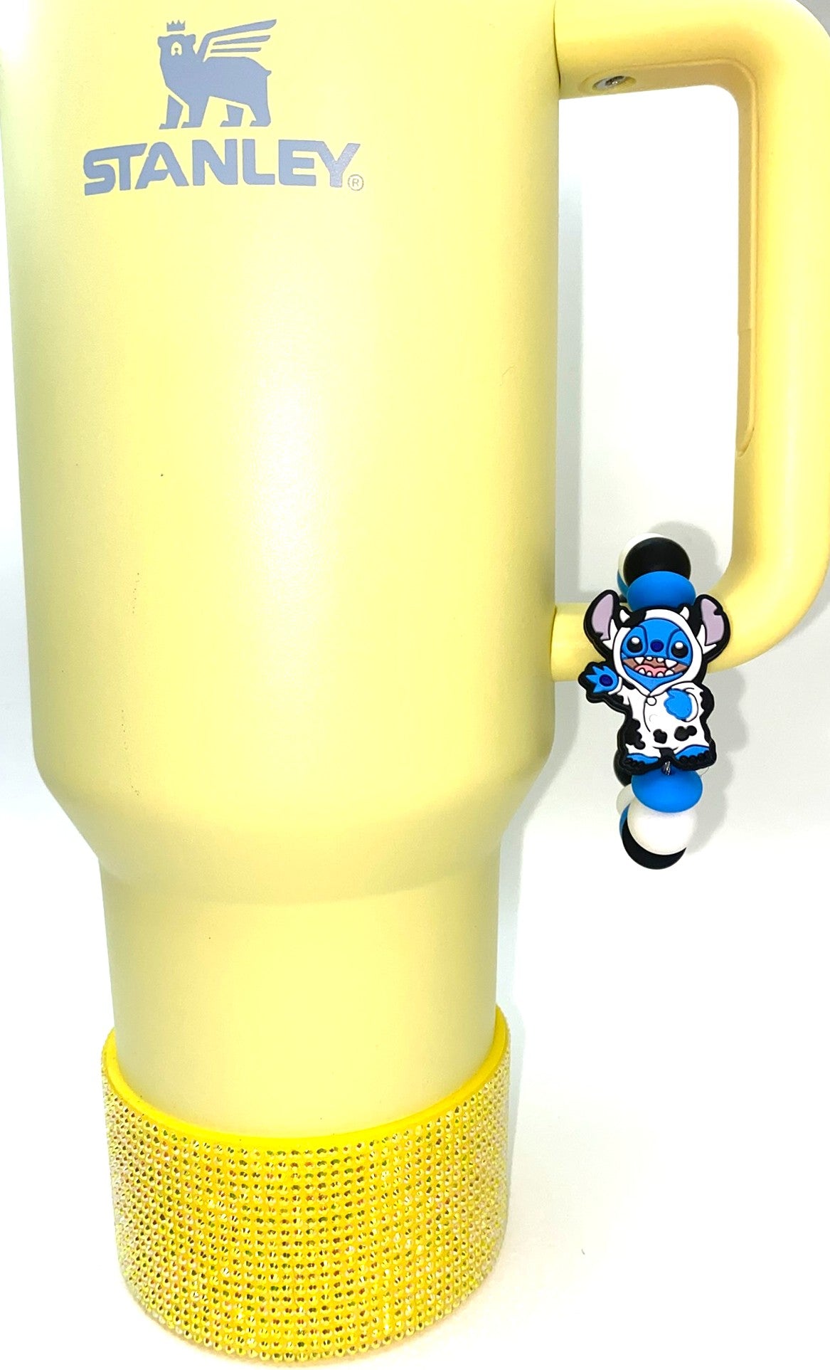 Blue Alien In Cow Costume Stanley Tumbler Cup Handle Charm