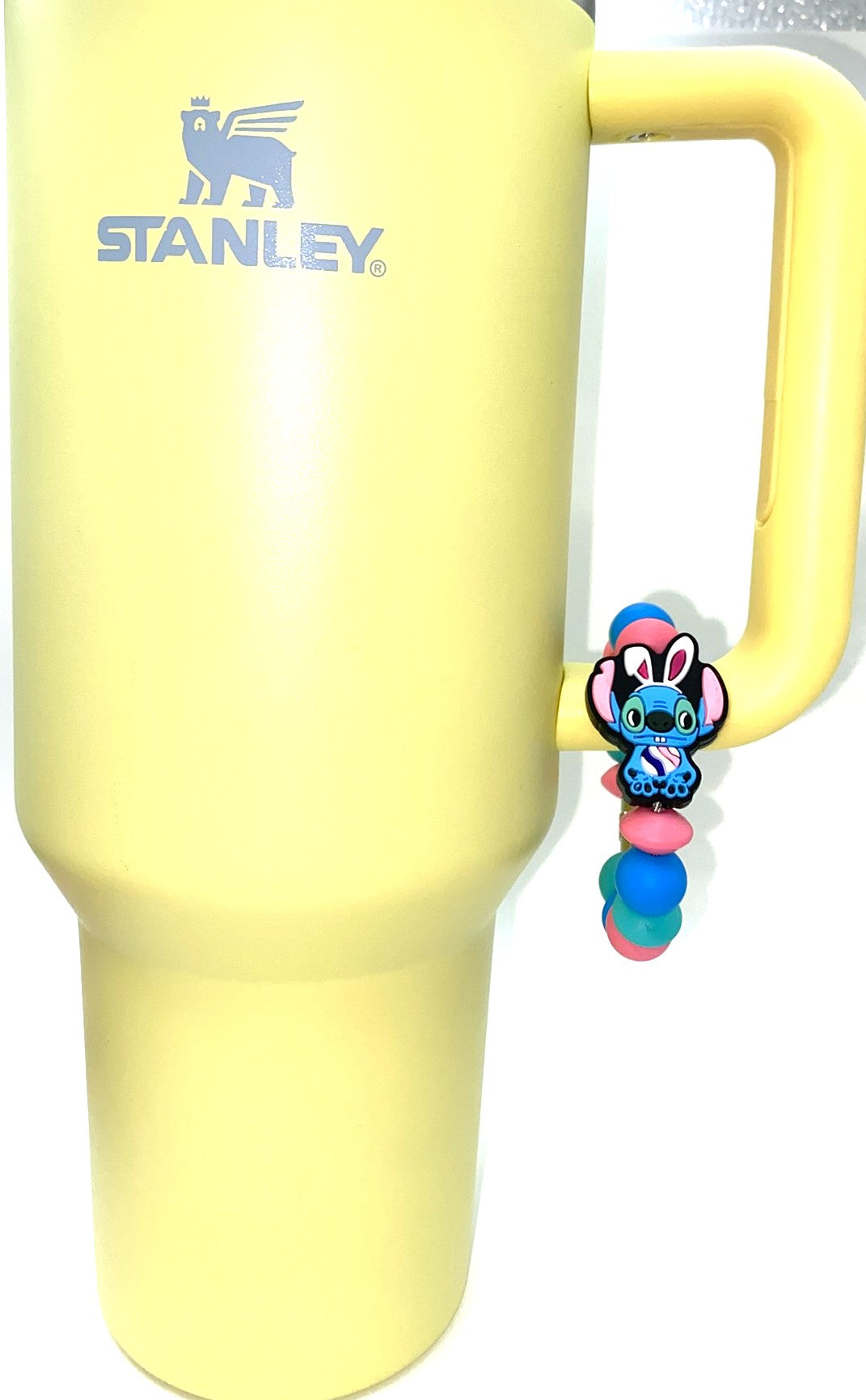 Blue Alien Easter Bunny Stanley Tumbler Cup Handle Charm