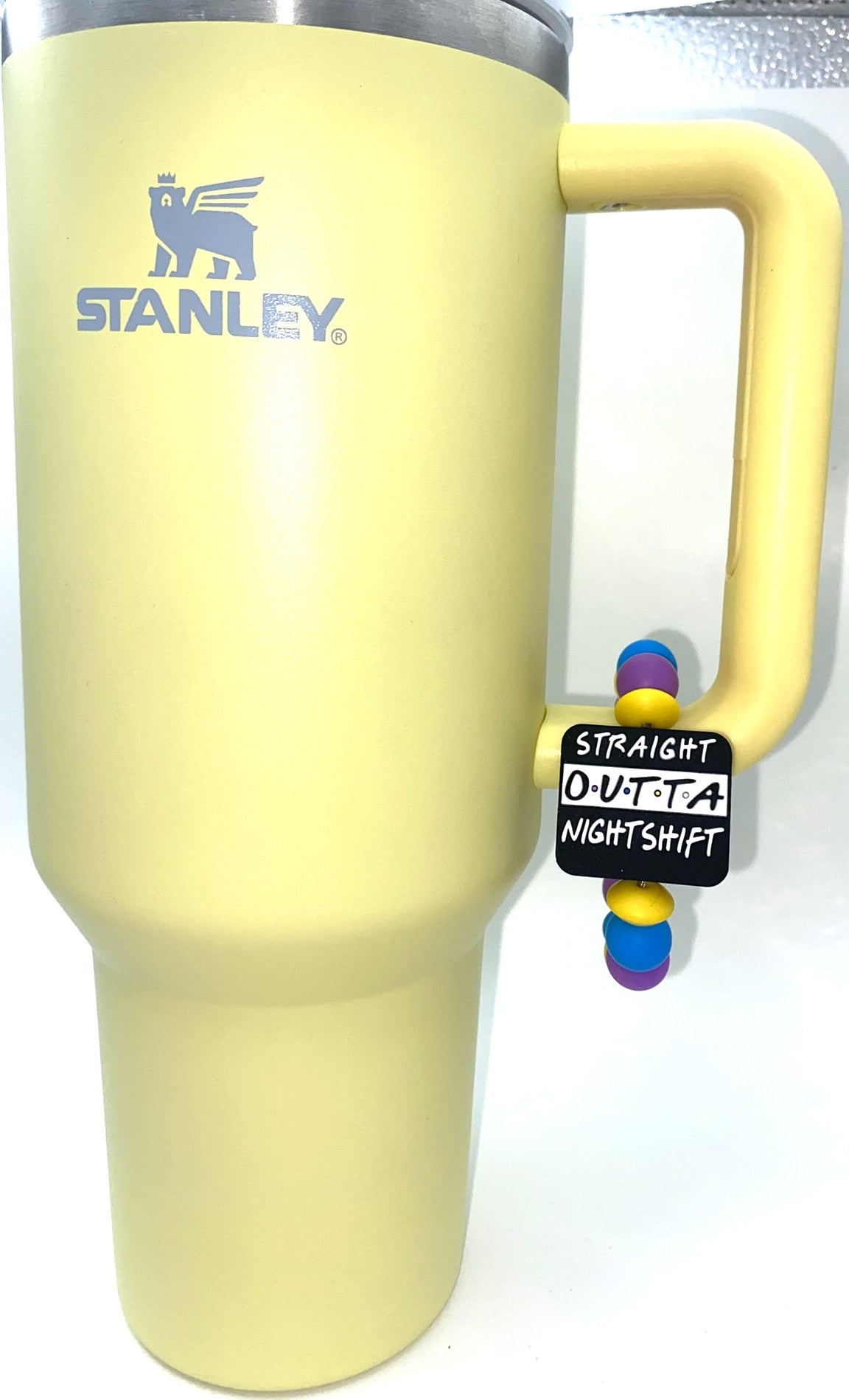 Straight Outta Night Shift Nurse Medical Stanley Tumbler Cup Handle Charm