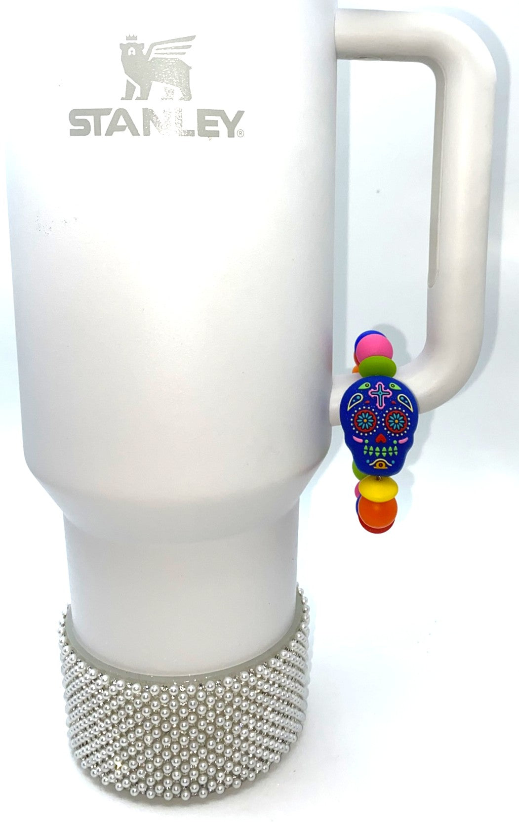 Sugar Skull Blue Stanley Tumbler Cup Handle Charm