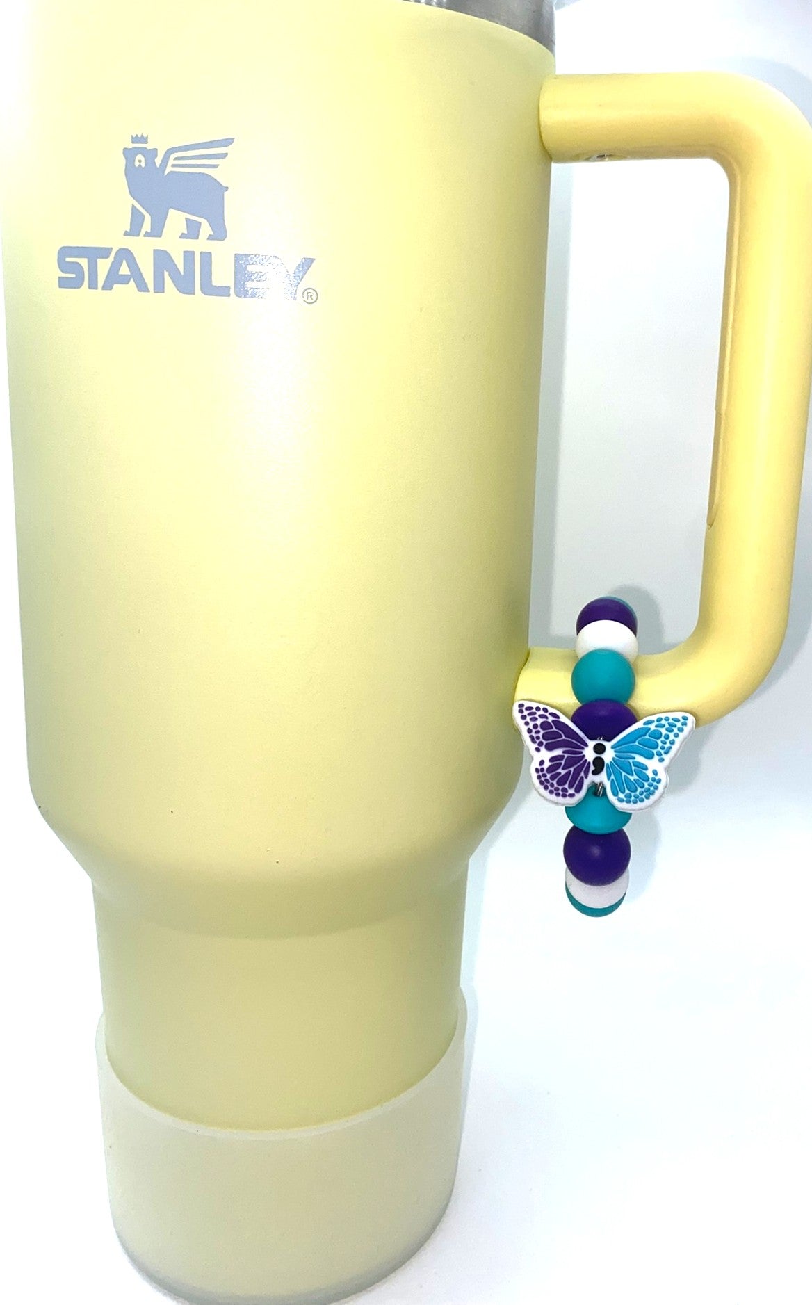 Suicide Awareness Ribbon Butterfly Stanley Tumbler Cup Handle Charm