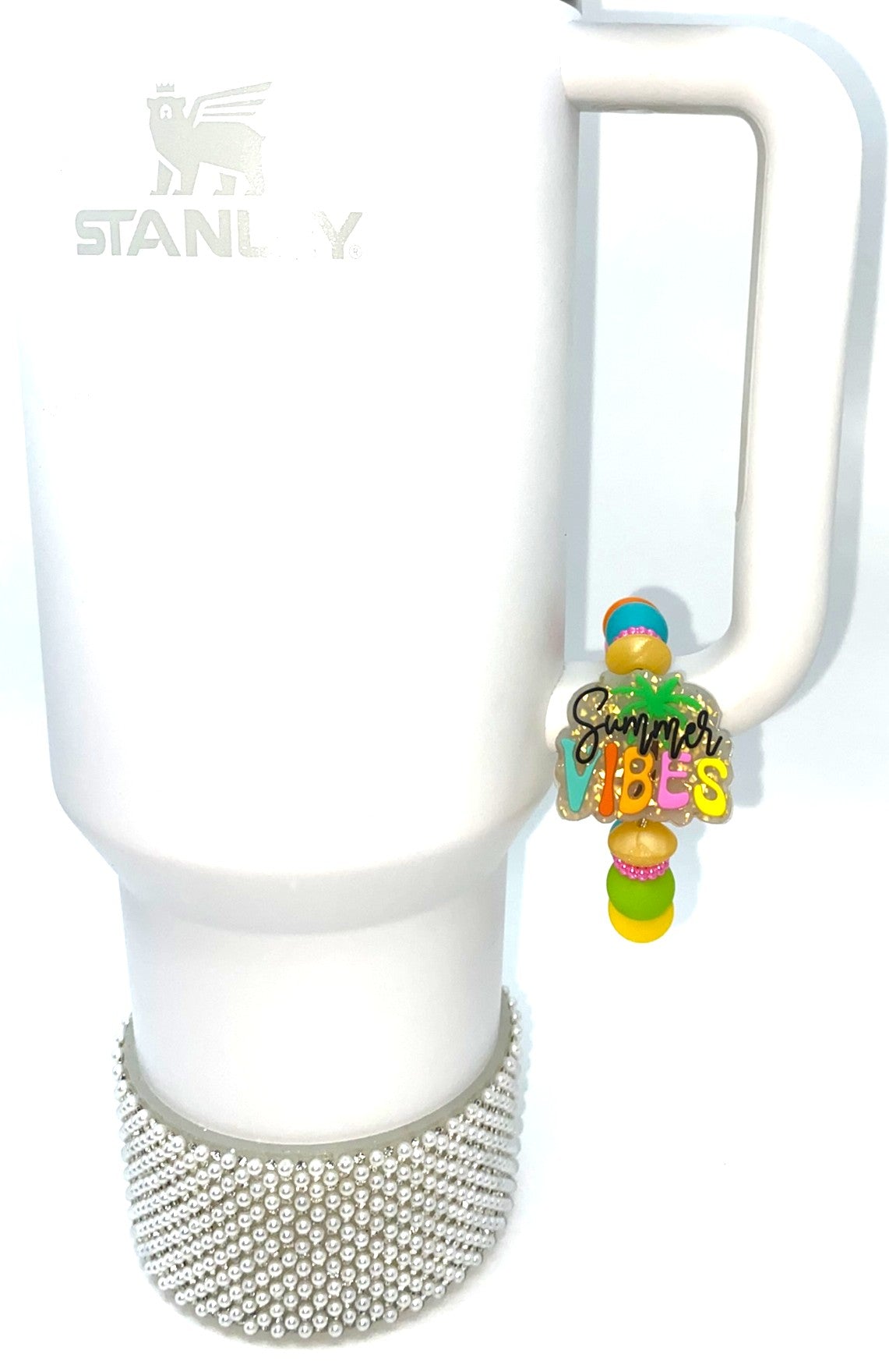 Summer Vibes Glitter Stanley Tumbler Cup Handle Charm