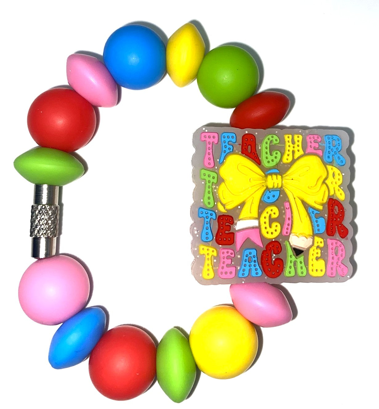 Teacher Coquette Pencil Bow Glitter Stanley Tumbler Cup Handle Charm