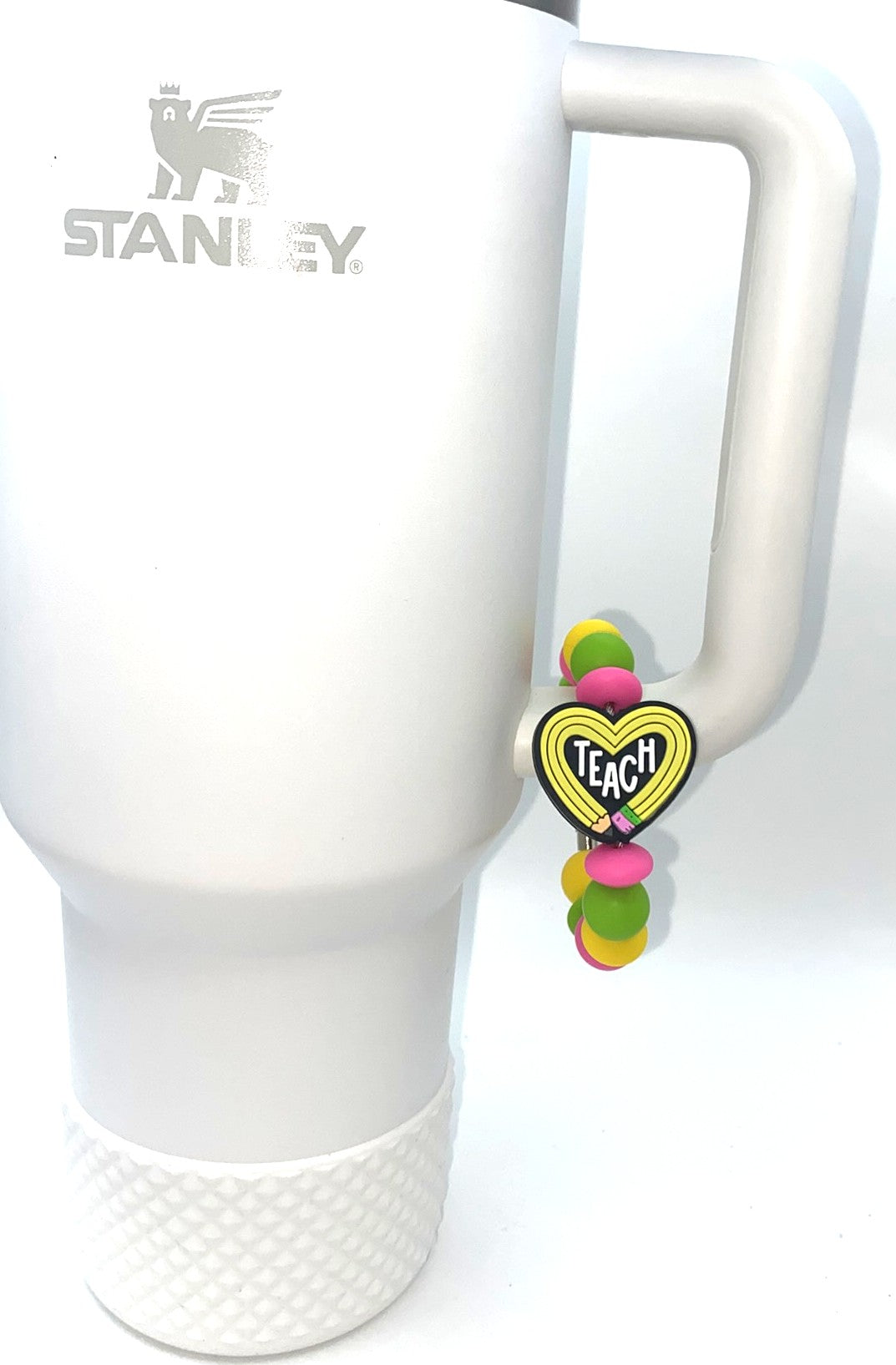 Teach Pencil Heart Stanley Tumbler Cup Handle Charm