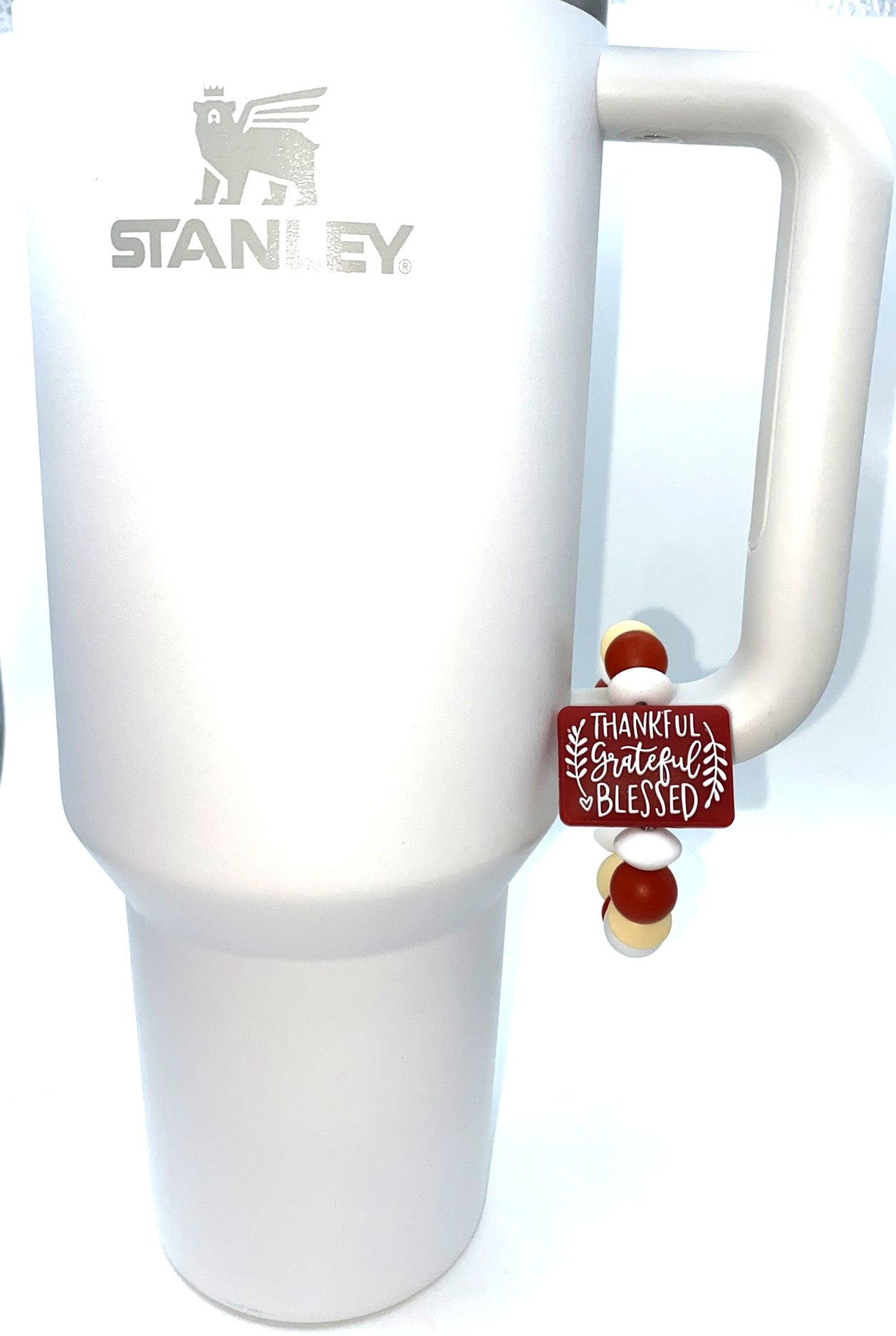 Thankful Grateful Blessed Rust Thanksgiving Stanley Tumbler Cup Handle Charm