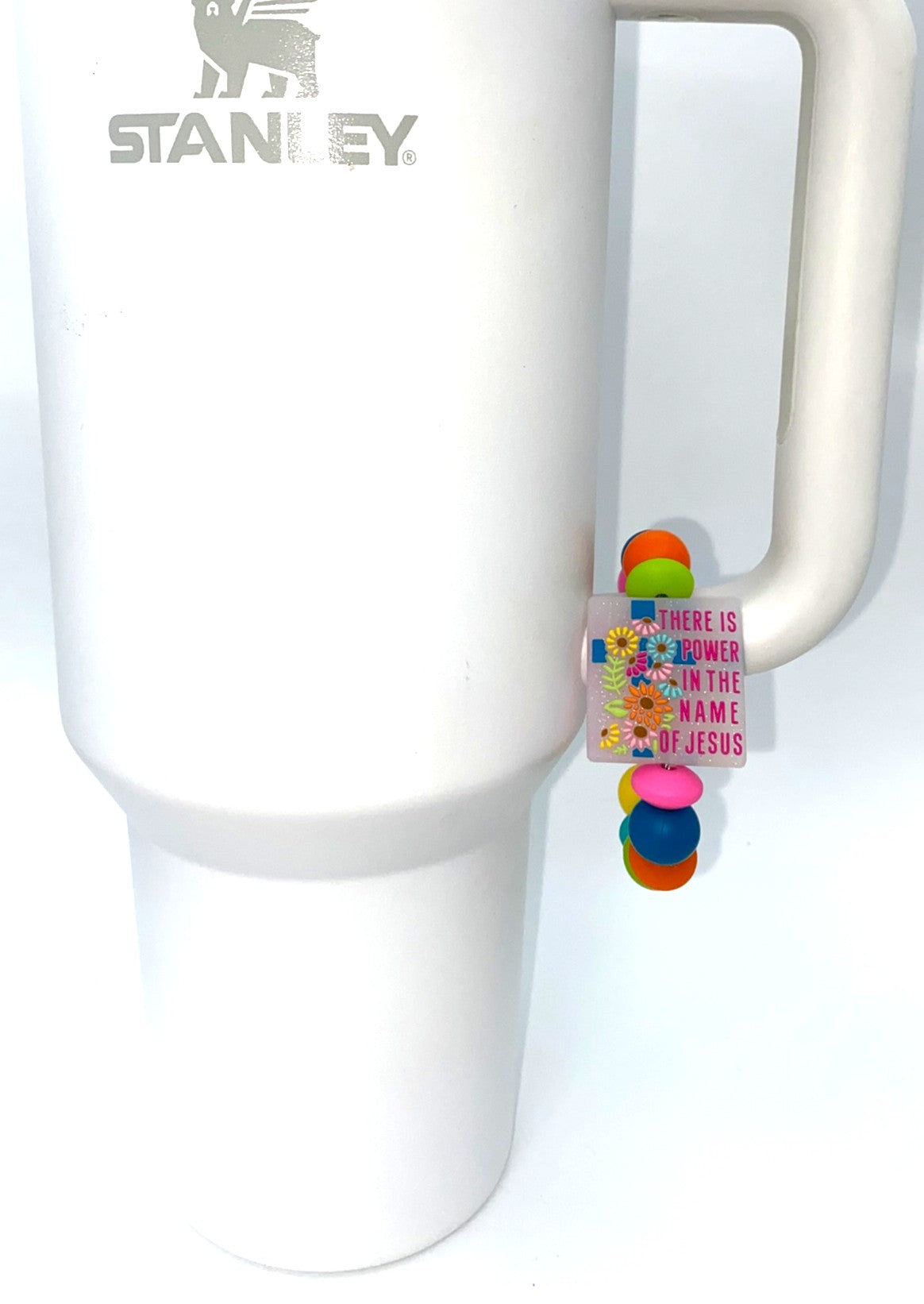 There Is Power In The Name Of Jesus Stanley Tumbler Cup Handle Charm