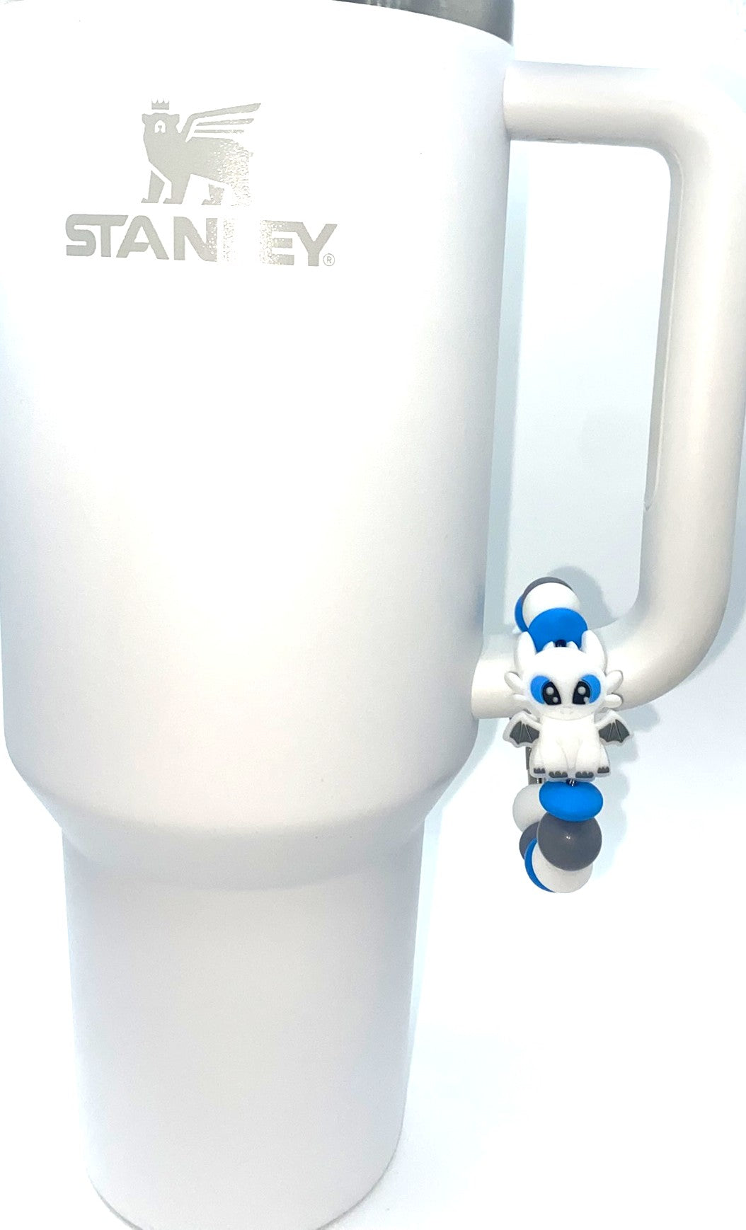 White Girl Dragon Cartoon Stanley Tumbler Cup Handle Charm