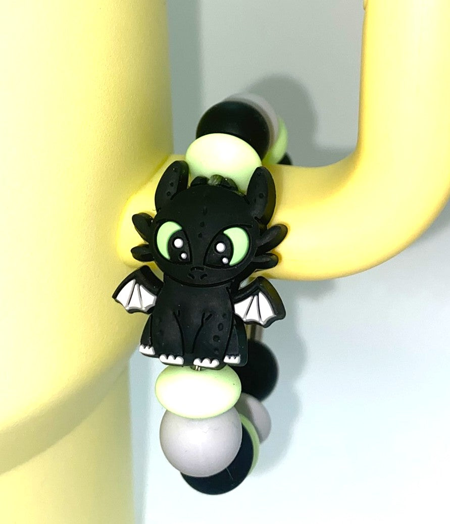 Black Dragon Cartoon Stanley Tumbler Cup Handle Charm