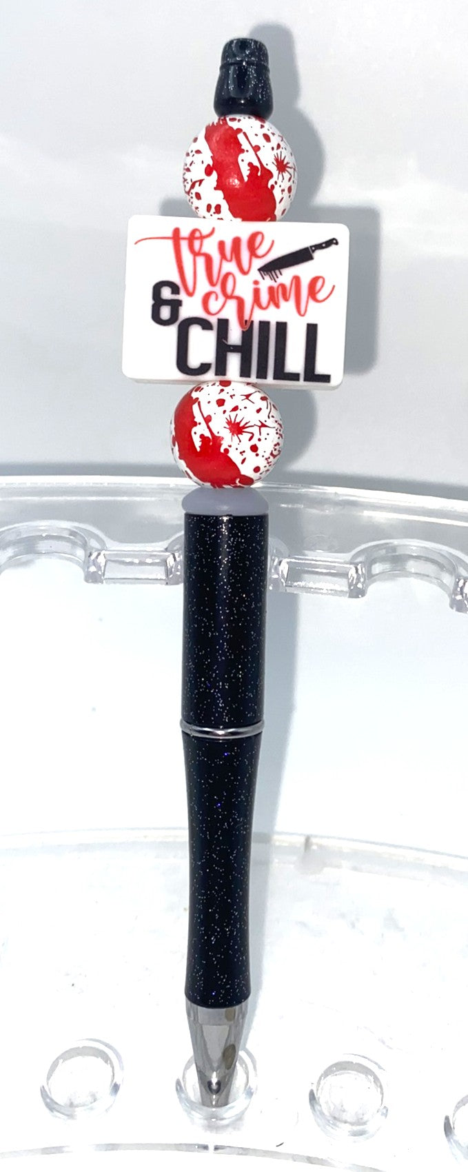 True Crime & Chill Beaded Pen