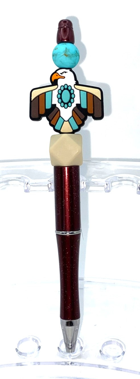 Southwestern Turquoise Eagle Beaded Pen