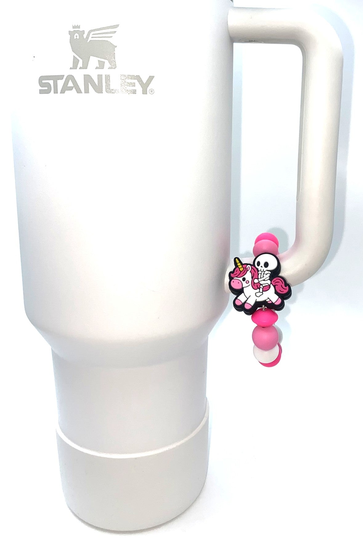 Skeleticorn Skeleton Riding A Unicorn Stanley Tumbler Cup Handle Charm