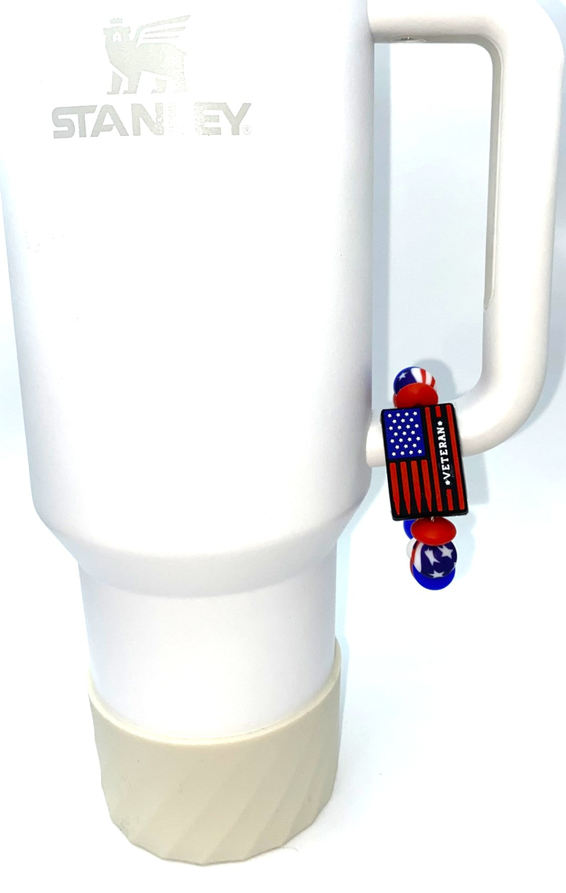 Veteran Flag Stanley Tumbler Cup Handle Charm