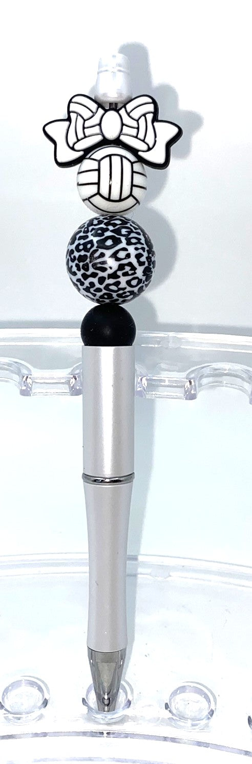 Volleyball Bow Beaded Pen