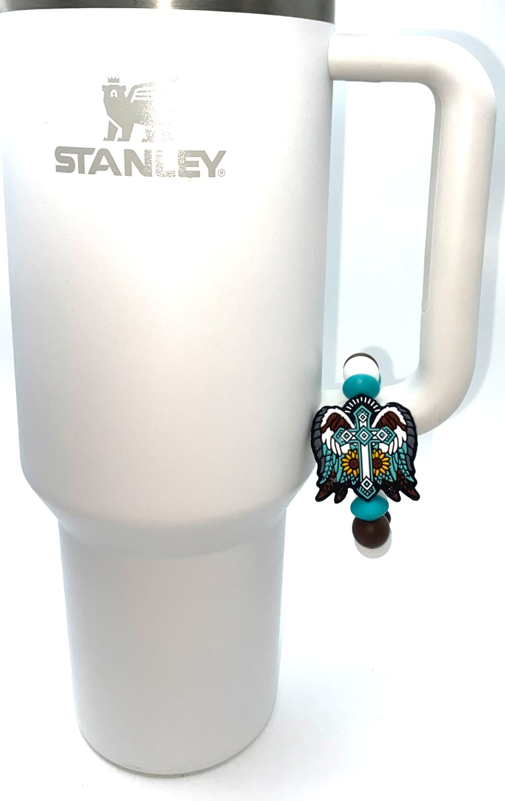 Western Cross w/Wings Stanley Tumbler Cup Handle Charm
