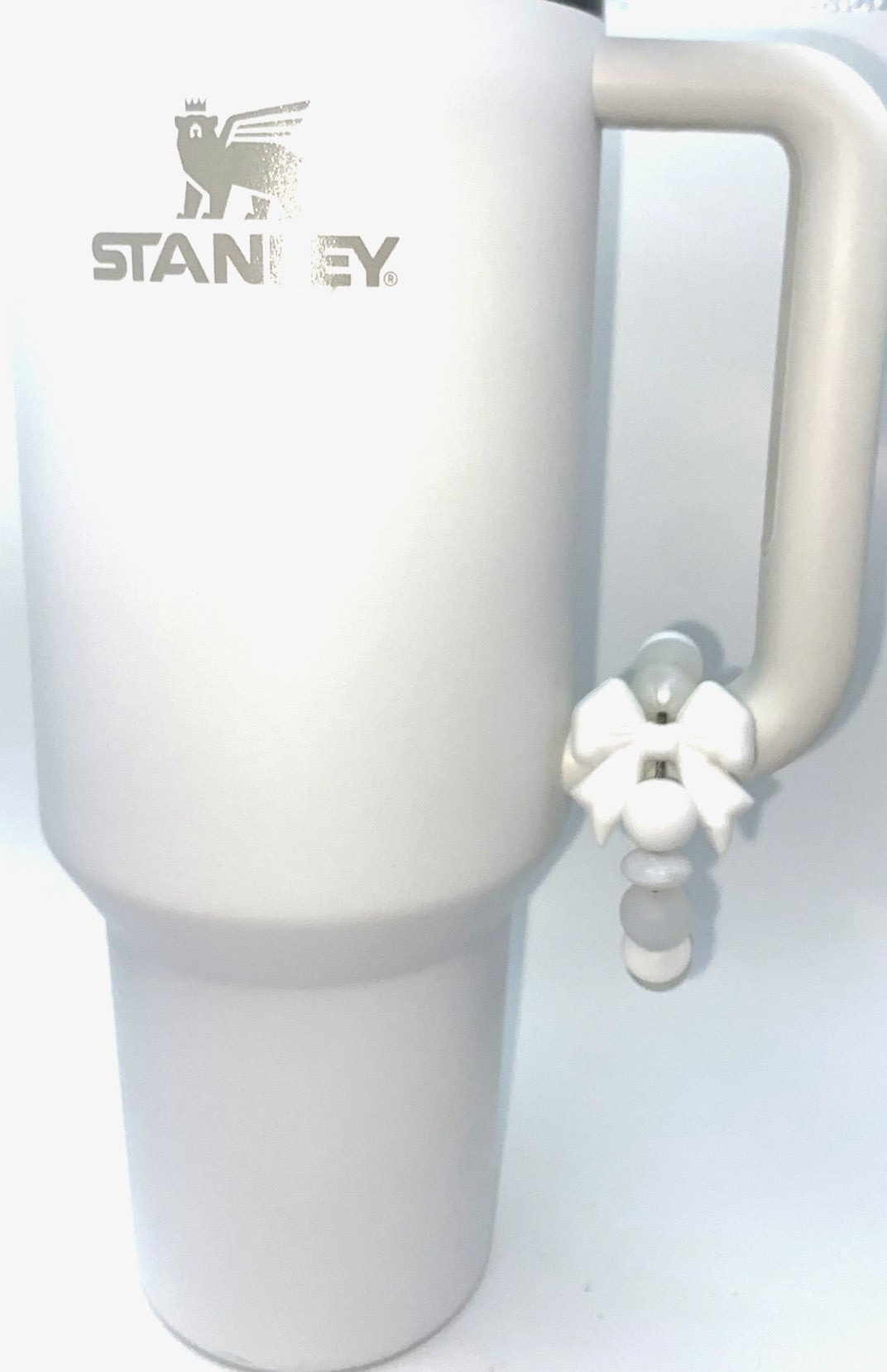 White Bow Stanley Cup Tumbler Handle Charm