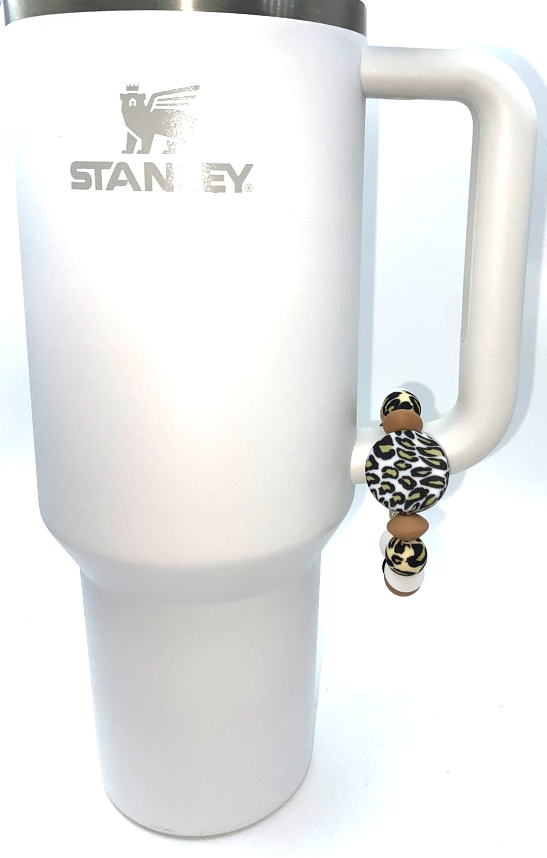 Leopard Print Circle Stanley Tumbler Cup Handle Charm