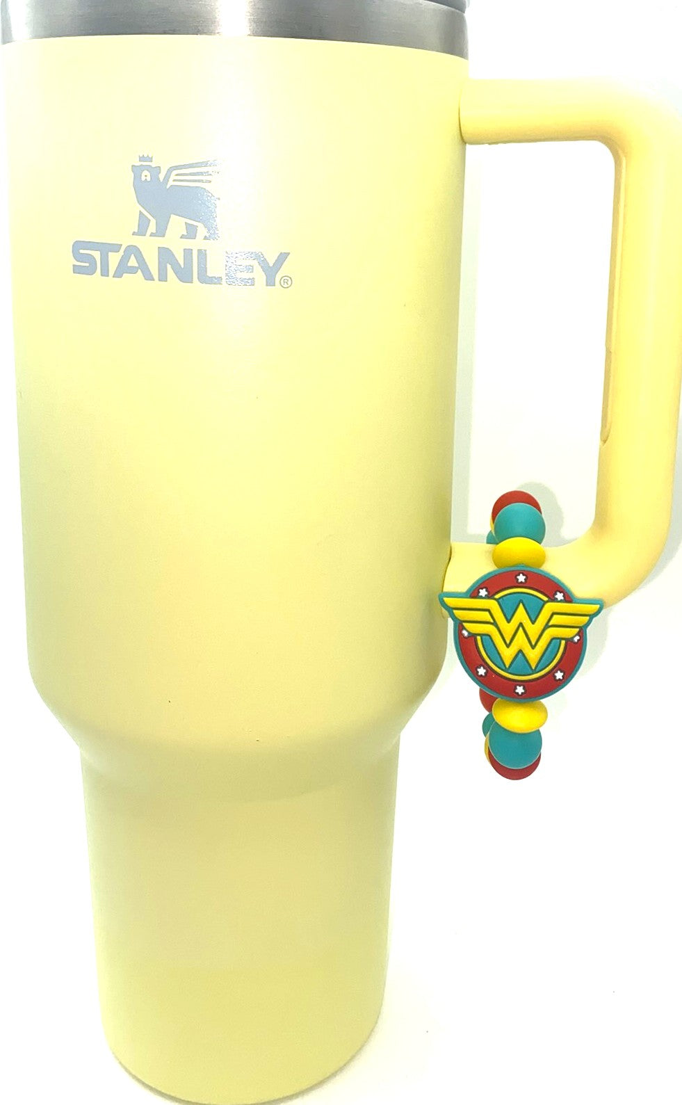Wonderful Woman Super Hero Logo Symbol Stanley Tumbler Cup Handle Charm