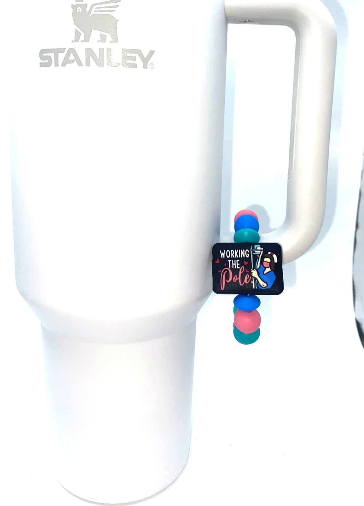 Working The Pole Nurse funny Stanley Tumbler Cup Handle Charm