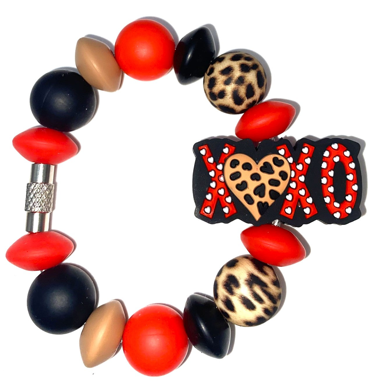XOXO Leopard Print Polka Dot Valentine Stanley Tumbler Cup Handle Charm