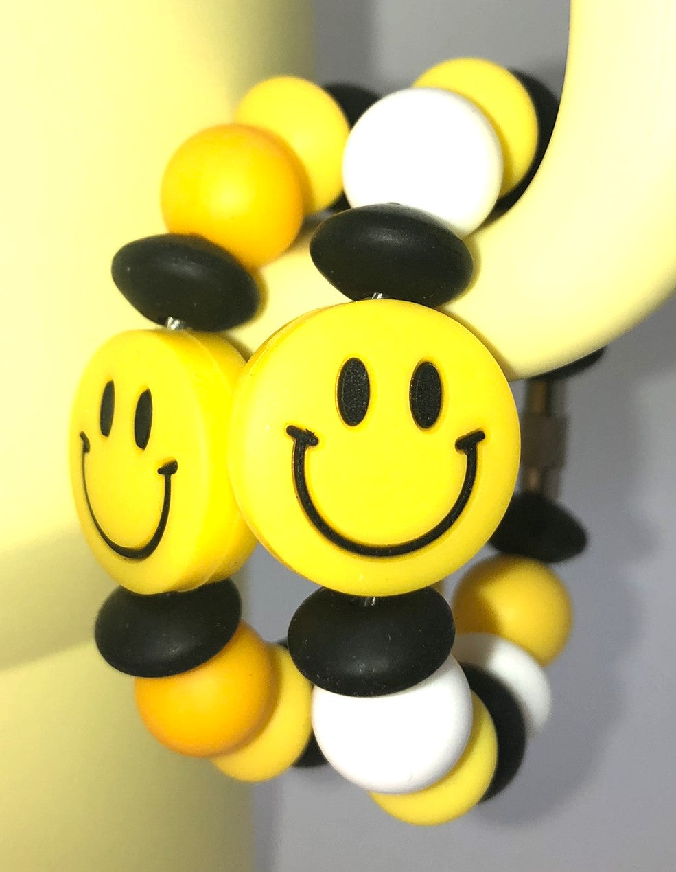 Yellow Smiley Face Stanley Tumbler Cup Handle Charm