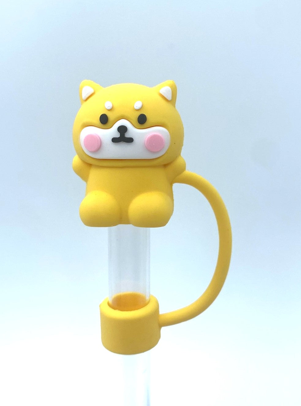 Yellow Cat 3D Straw Topper