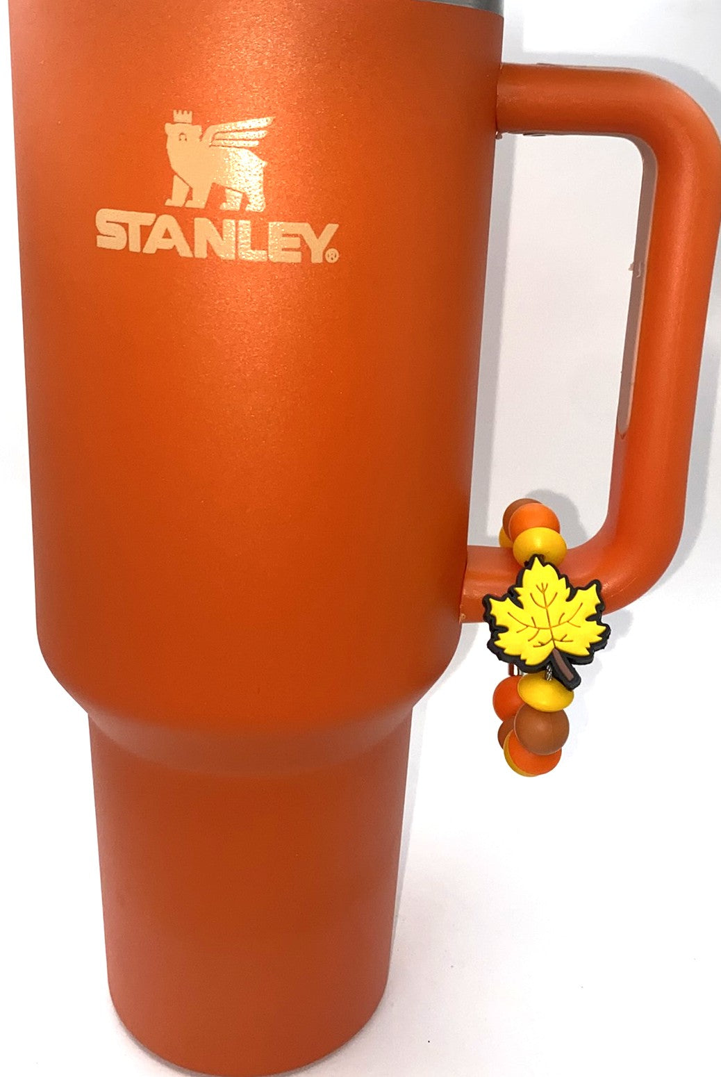 Yellow Fall Leaf Stanley Tumbler Cup Handle Charm