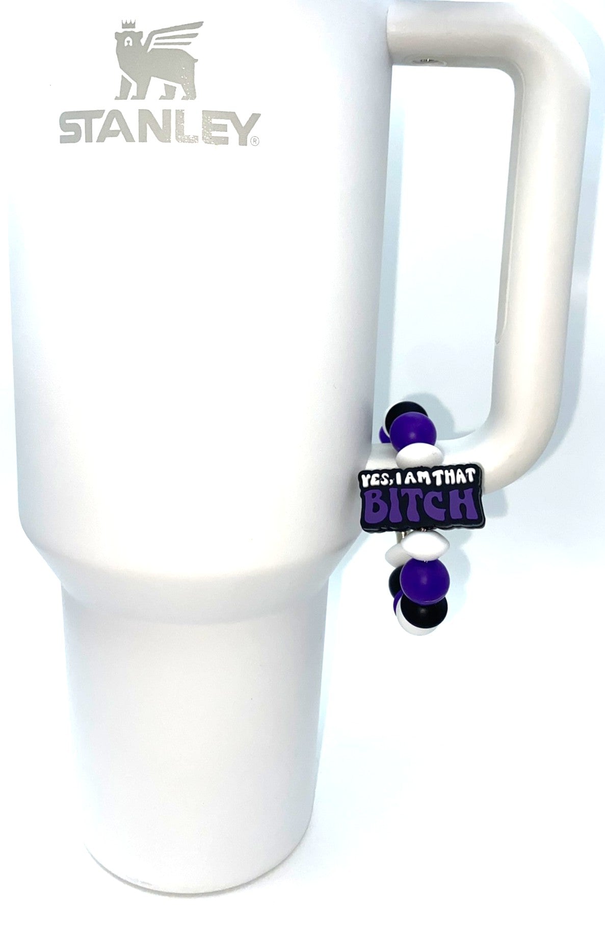 Yes I Am That Bitch Purple Stanley Tumbler Cup Handle Charm