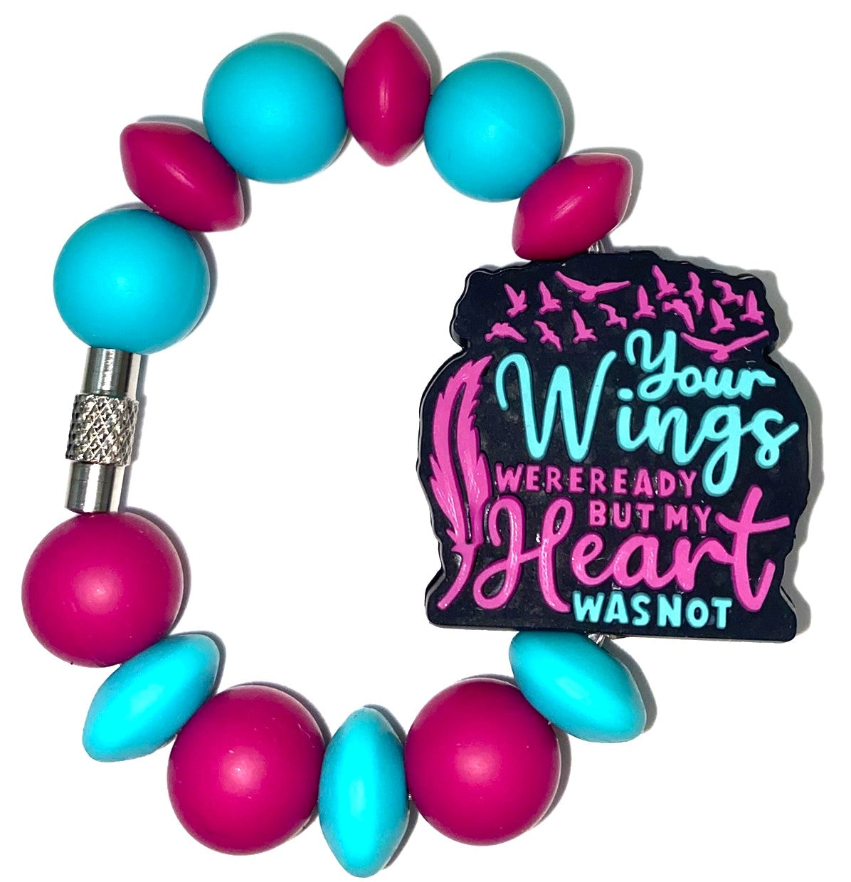 Your Wings Were Ready But My Heart Was Not Memorial Stanley Tumbler Cup Handle Charm