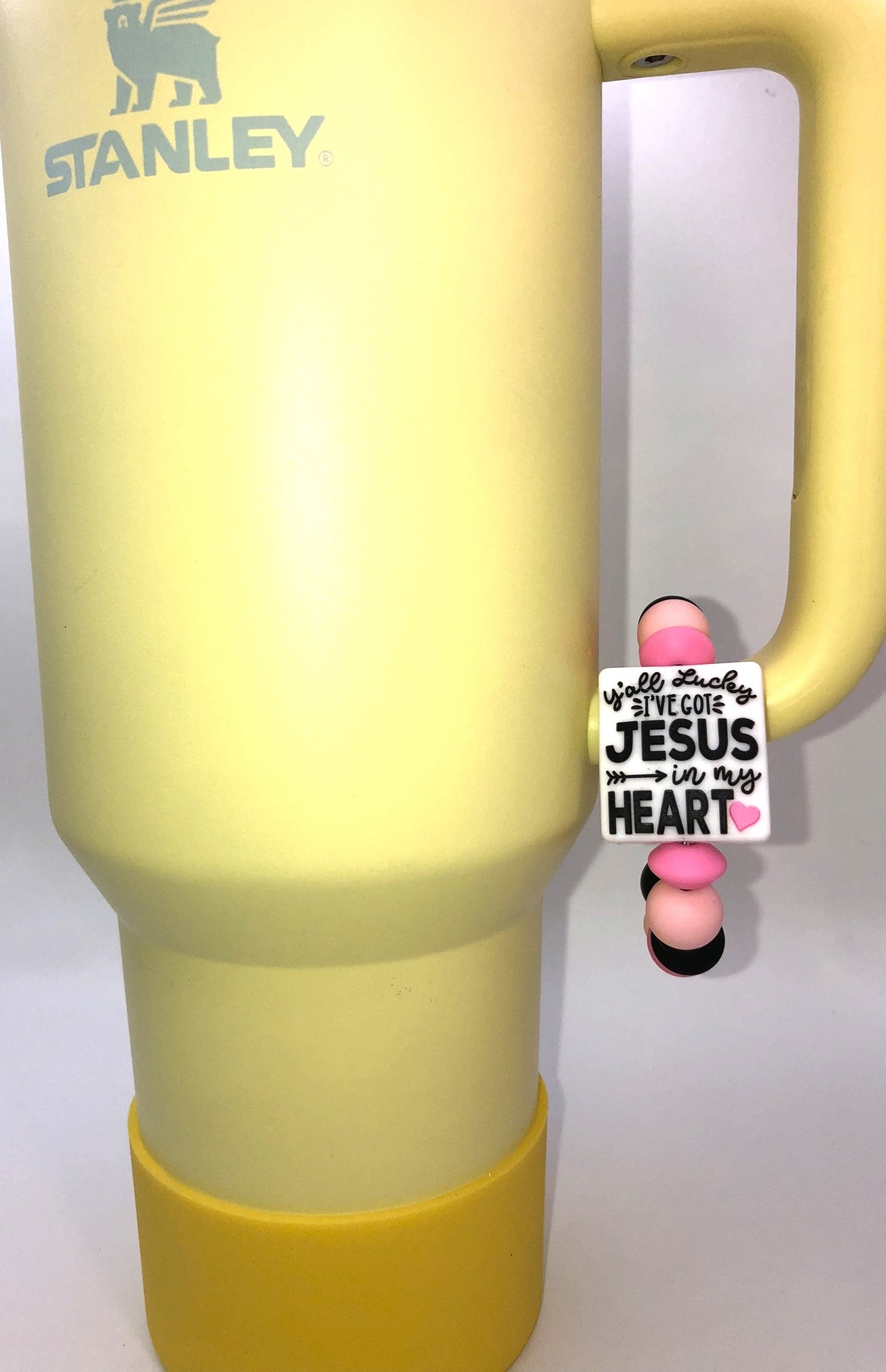 Y'all Lucky I've Got Jesus In My Heart Stanley Tumbler Cup Handle Charm