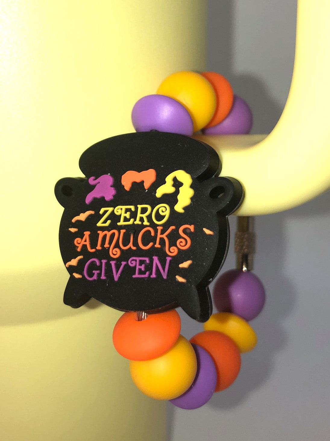 Zero Amucks Given Hocus Witches Stanley Tumbler Cup Handle Charm