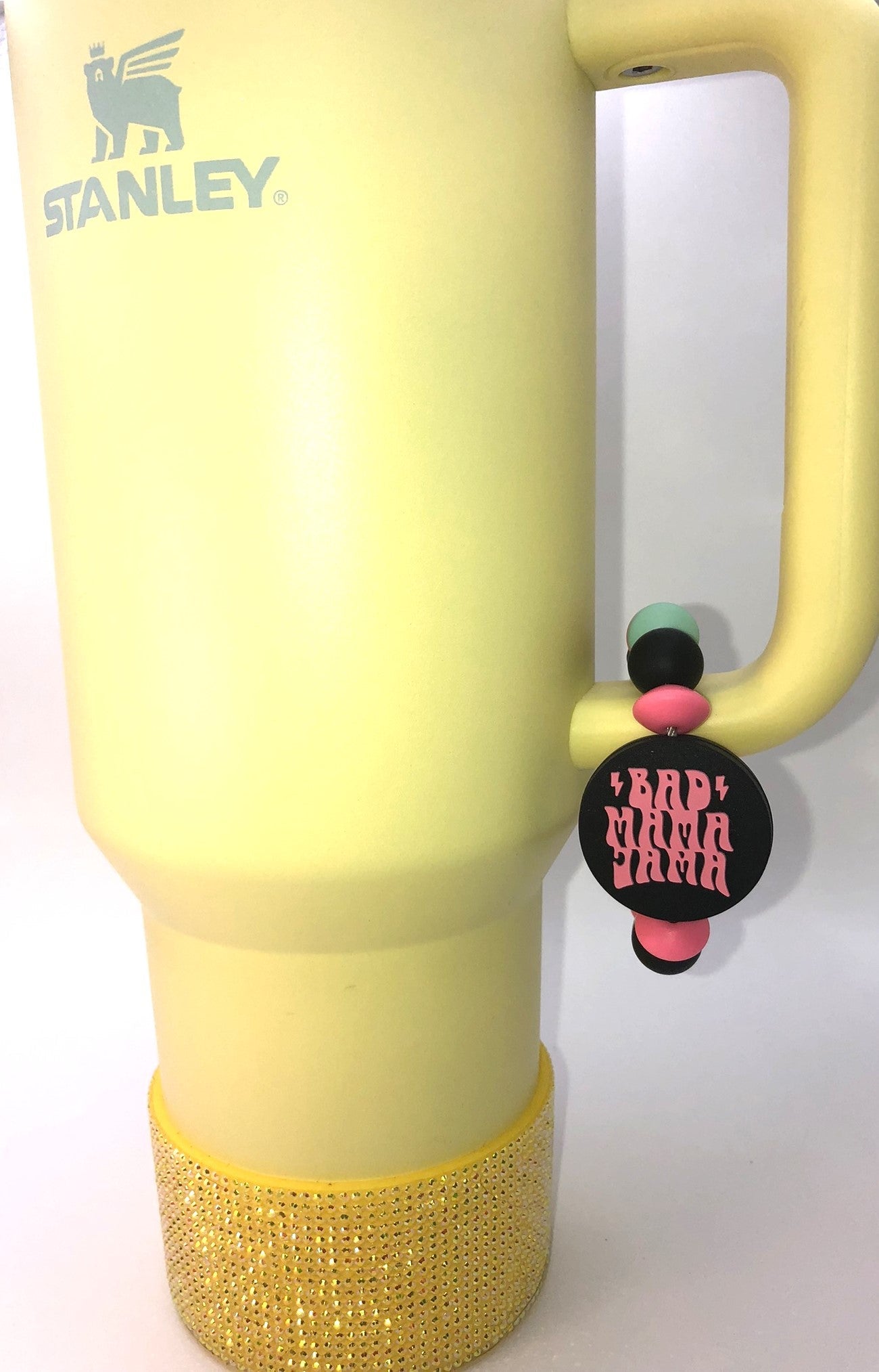 Bad Mama Jama Mom Stanley Tumbler Cup Handle Charm - Plum Branch Creations