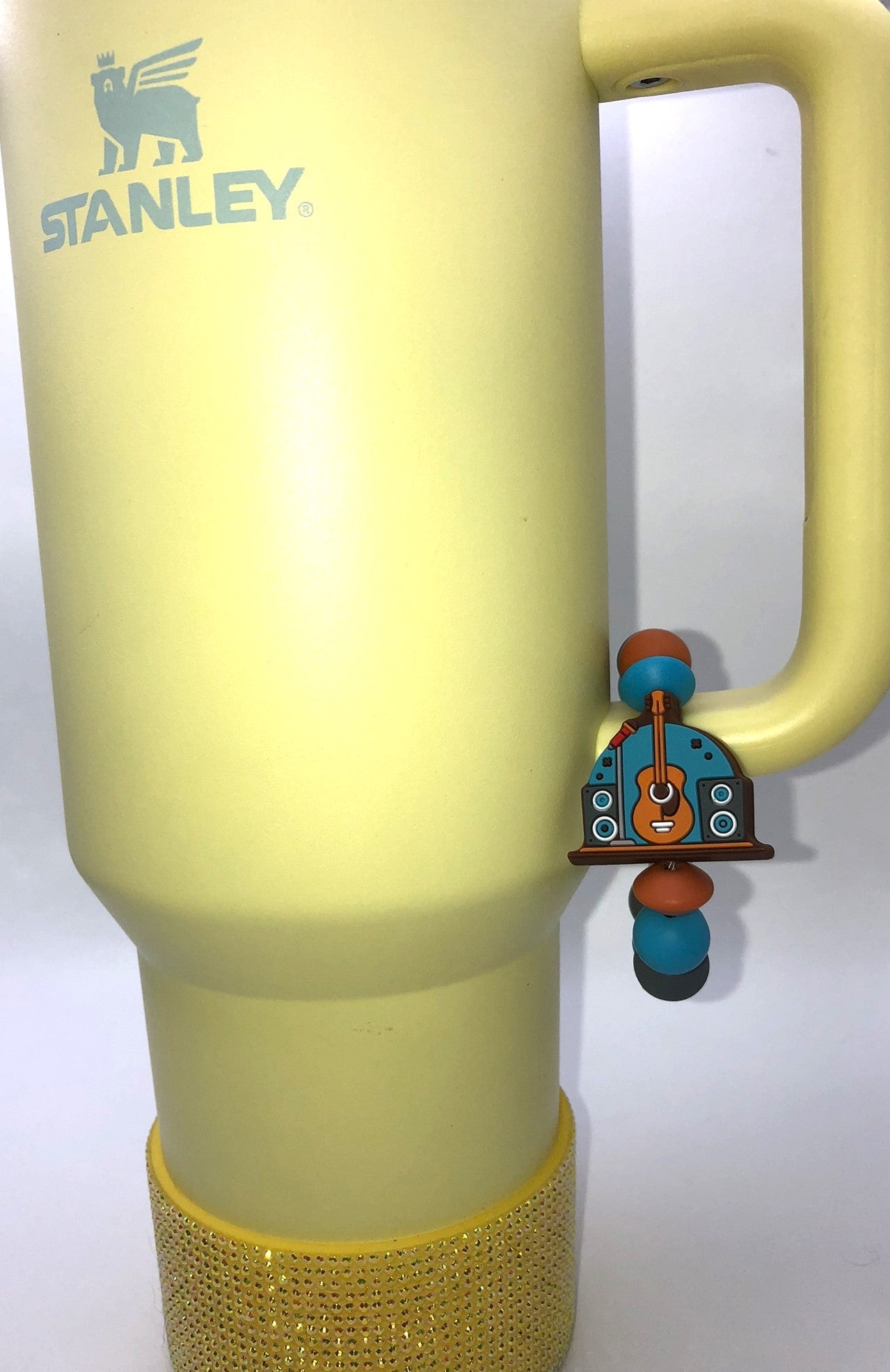 Band Guitar Speakers Microphone Stanley Tumbler Cup Handle Charm - Plum Branch Creations