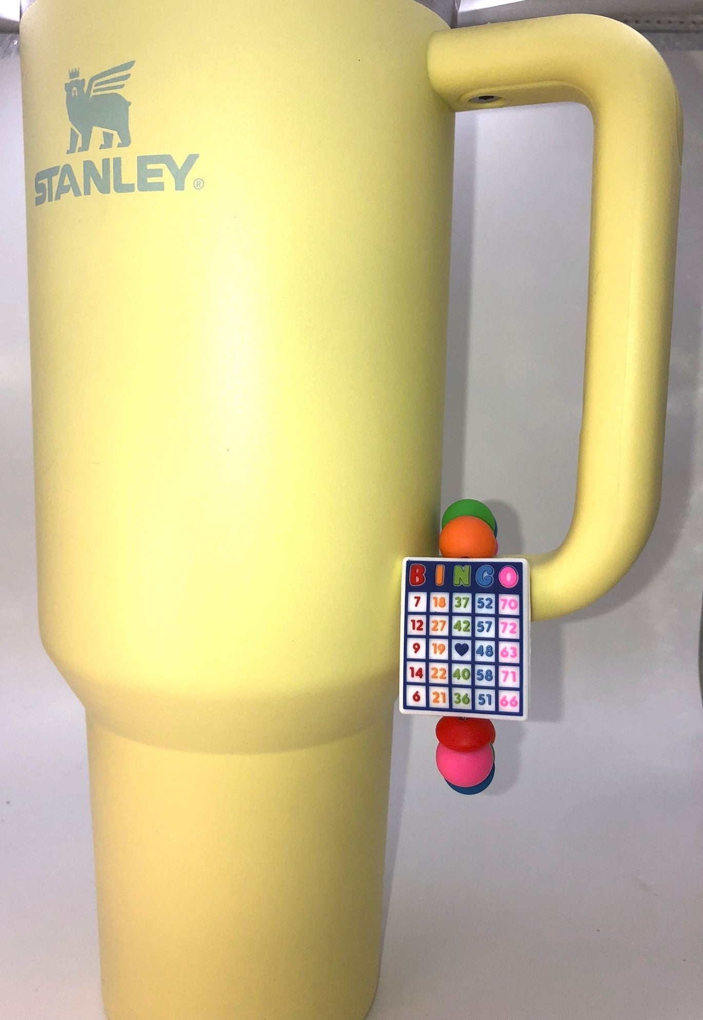 Bingo Card Stanley Tumbler Cup Handle Charm - Plum Branch Creations