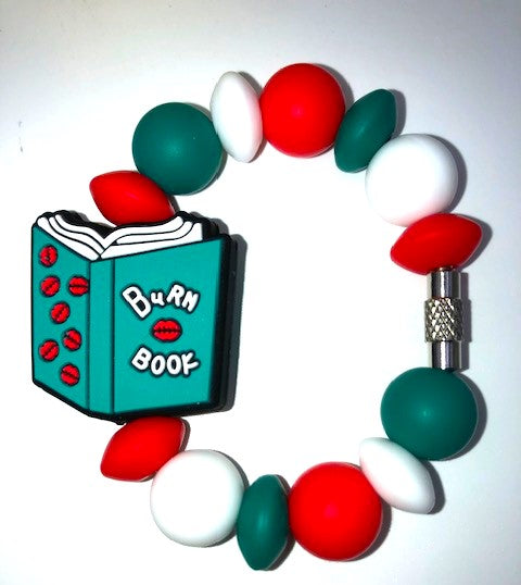 Turquoise Teal Burn Book Mean Girls Stanley Tumbler Cup Handle Charm