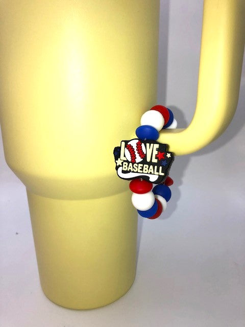 Love Baseball Stanley Tumbler Cup Handle Charm