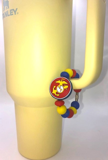 US Marines Military Branch Stanley Tumbler Cup Handle Charm