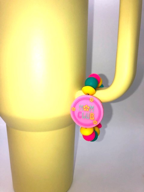 Mom Club Pink Stanley Tumbler Cup Handle Charm