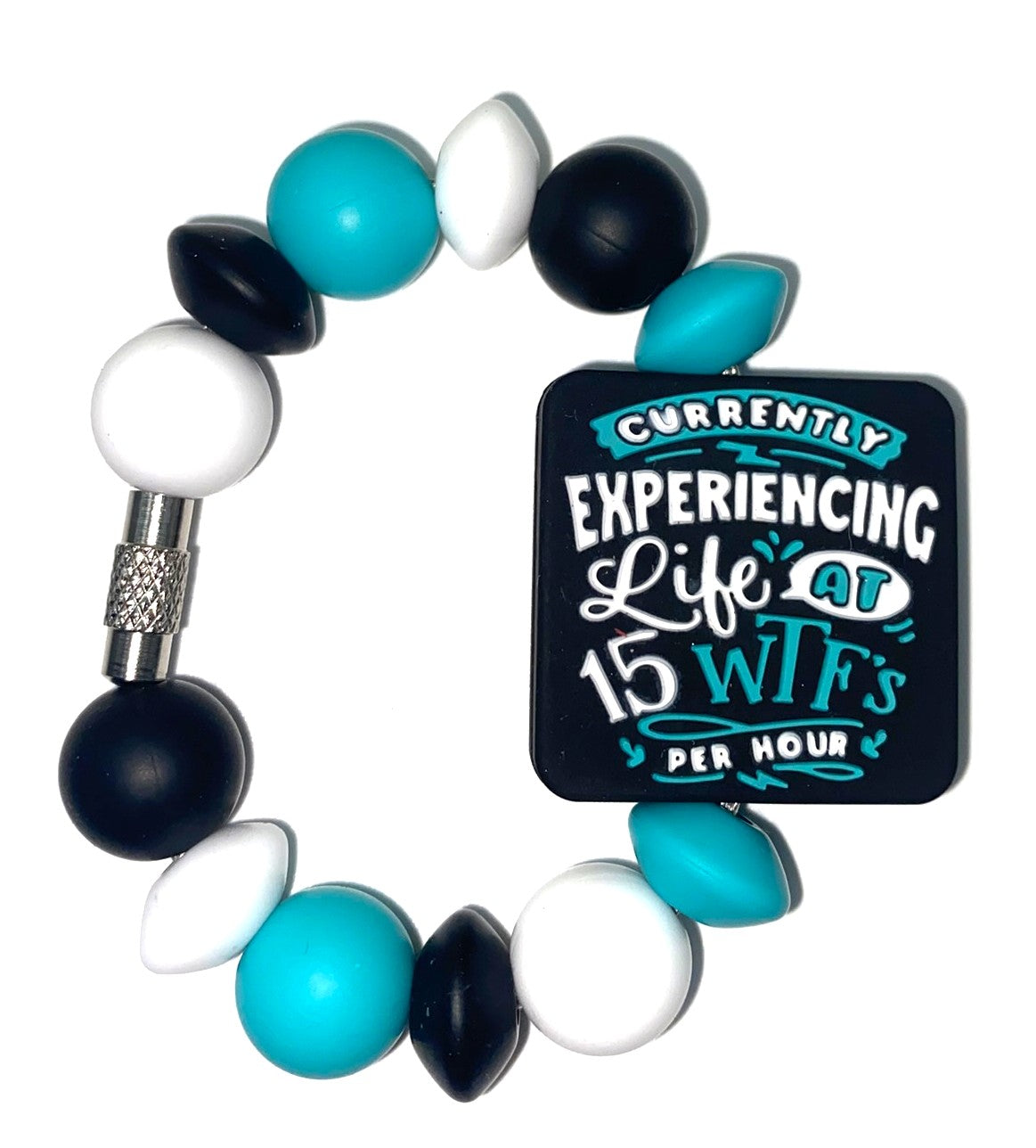 Currently Experiencing Life At 15 WTFs Per Hour Funny Stanley Tumbler Cup Handle Charm