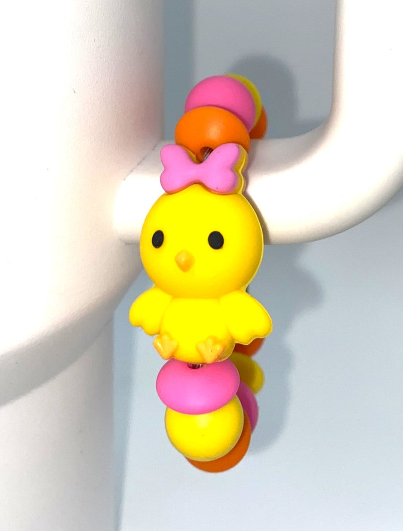 Easter Duck w/Bow 3D Stanley Tumbler Cup Handle Charm