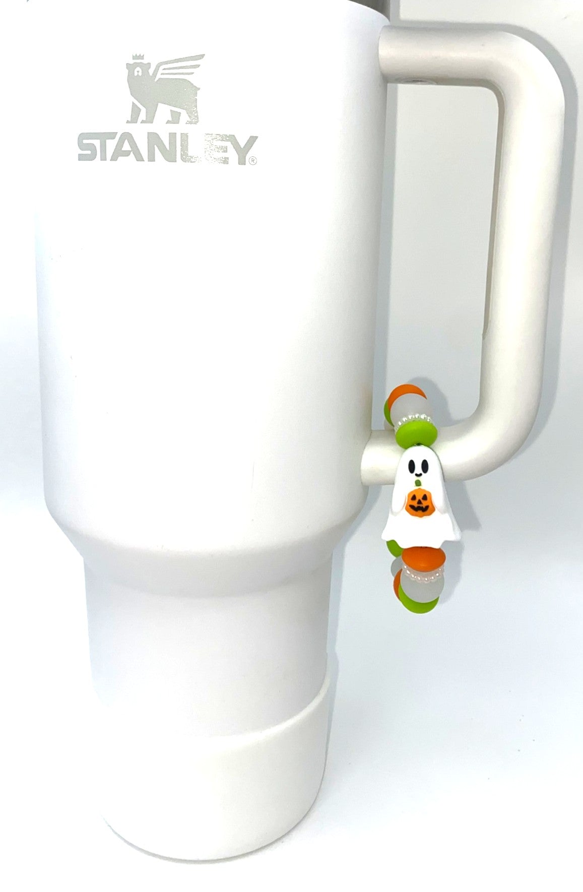 Ghost w/Jack-O-Lantern 3D Halloween Stanley Tumbler Cup Handle Charm