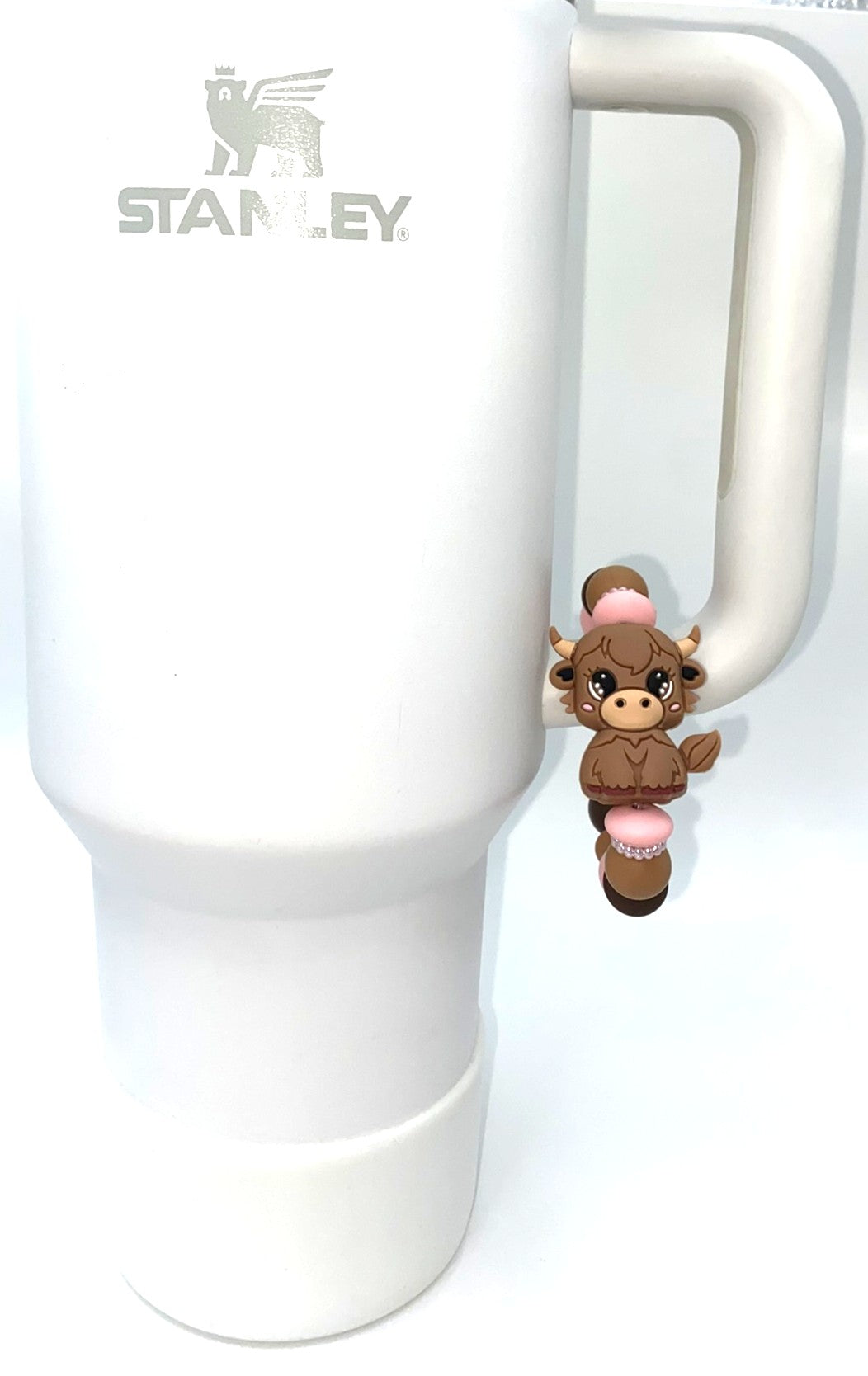 Highland Cow Cute 3D Stanley Tumbler Cup Handle Charm